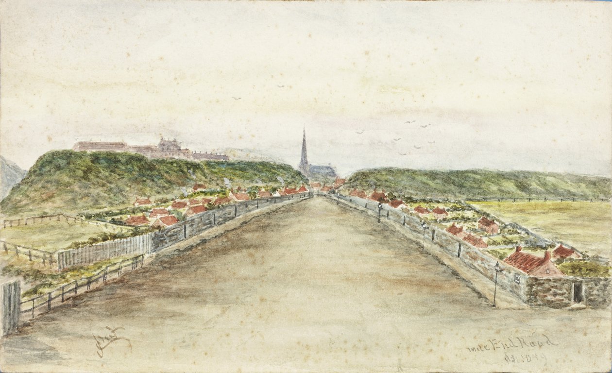 Mile End Road (akvarell és testfesték papíron) alkotó: James Henry Cleet