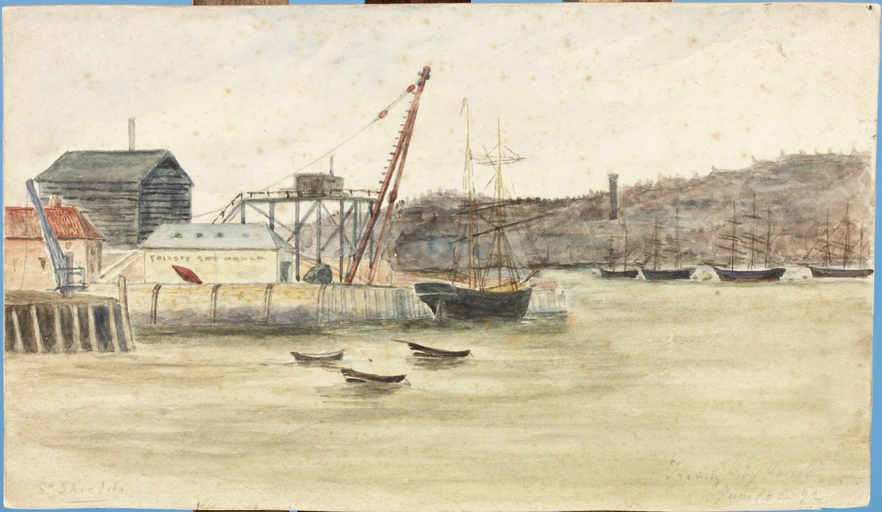 Trinity Boy House (akvarell, testfesték és ceruza a kártyára ragasztott papíron) alkotó: James Henry Cleet