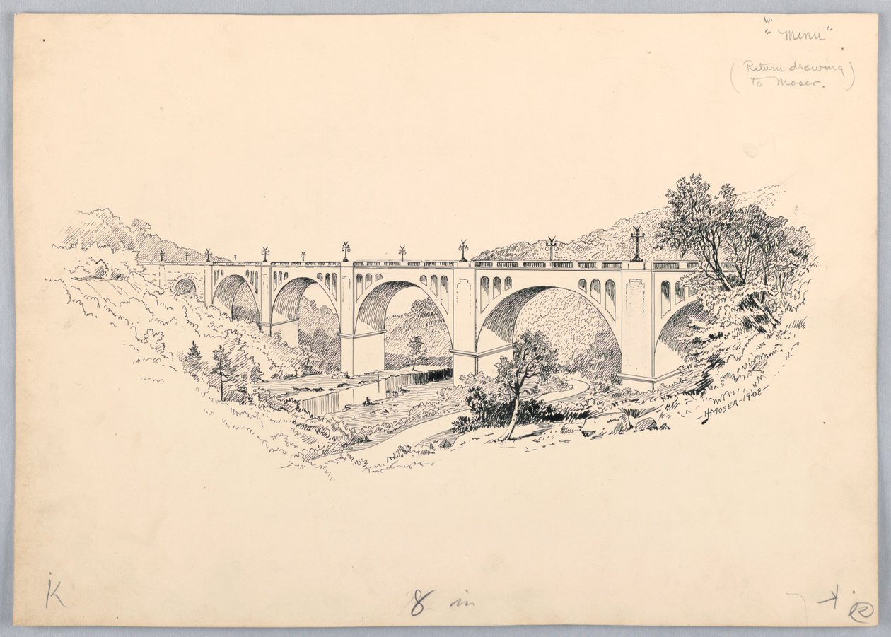 A Bridge, Washington Board of Trade Dinner tervezése, 1908. május 13 alkotó: James Henry Moser