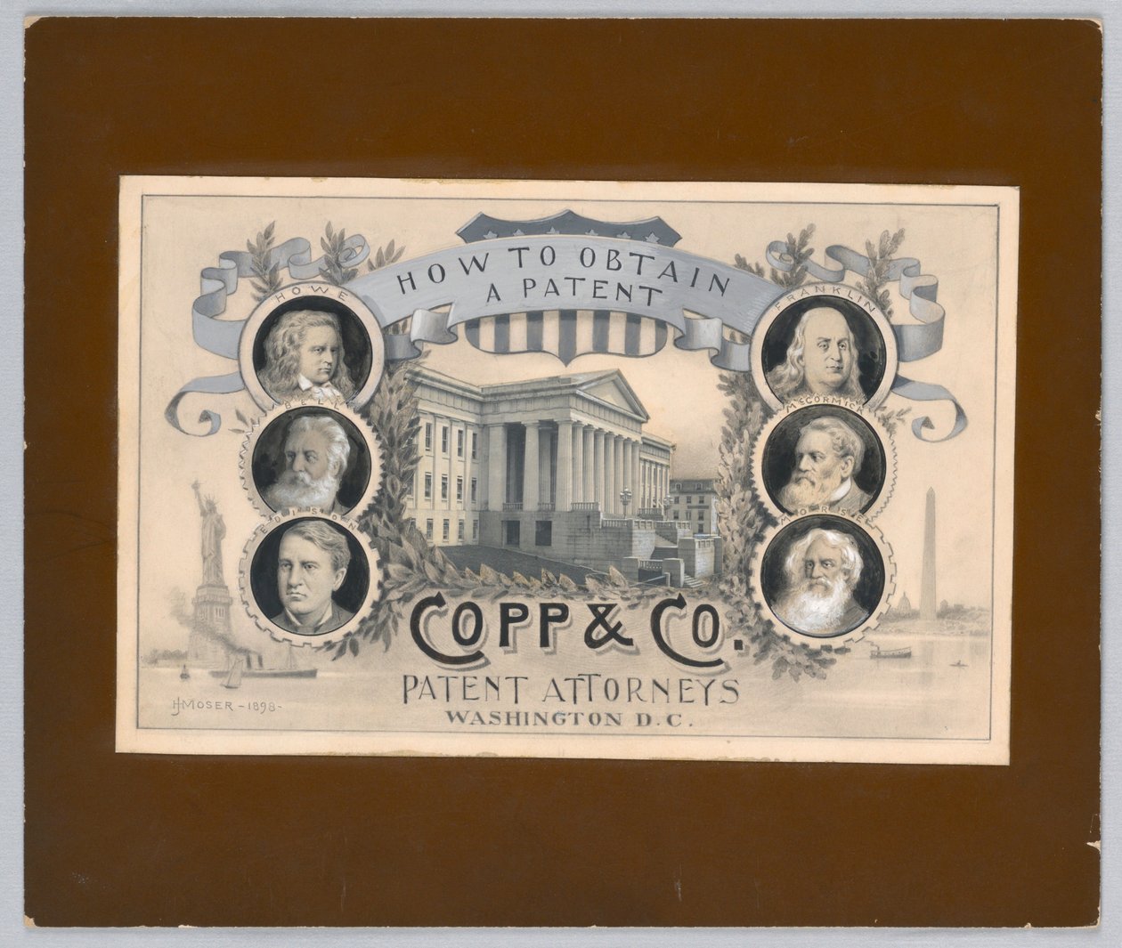 Tervezés féltónusú gravírozáshoz: Hogyan szerezzünk szabadalmat, Copp & Co. Patent Attorneys, Washington, D.C. alkotó: James Henry Moser