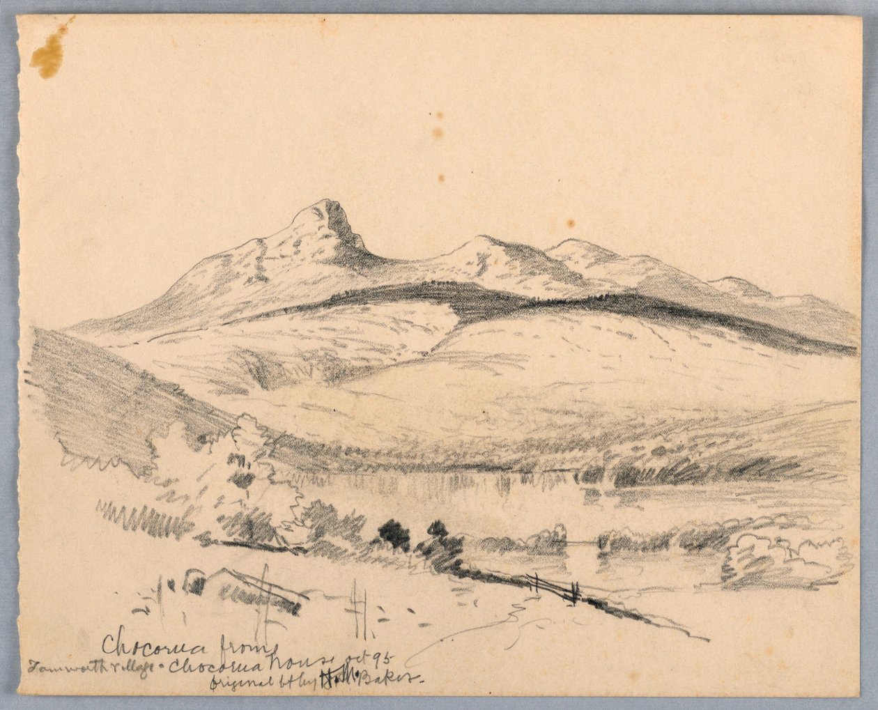 Mt. Chocorua Tamworth-ből, New Hampshire-ből alkotó: James Henry Moser