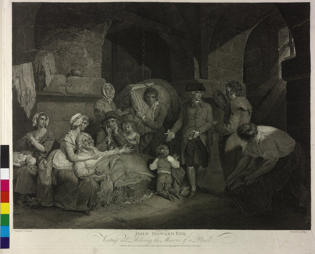 John Howard egy börtönlátogatáson alkotó: James Hogg