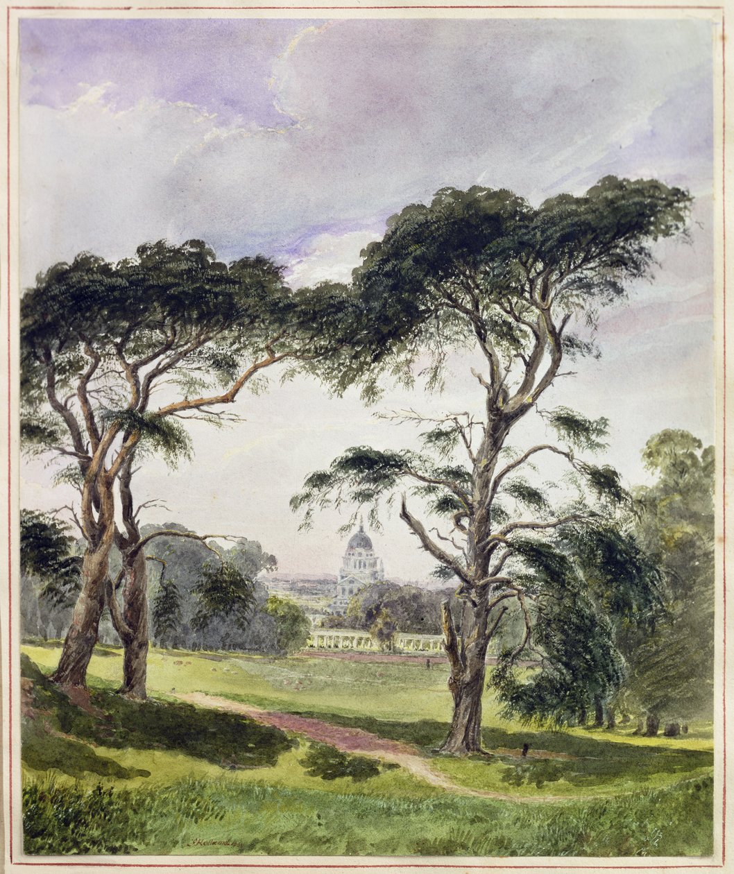 Greenwich Kórház Greenwichből (akvarell papíron) alkotó: James Holland