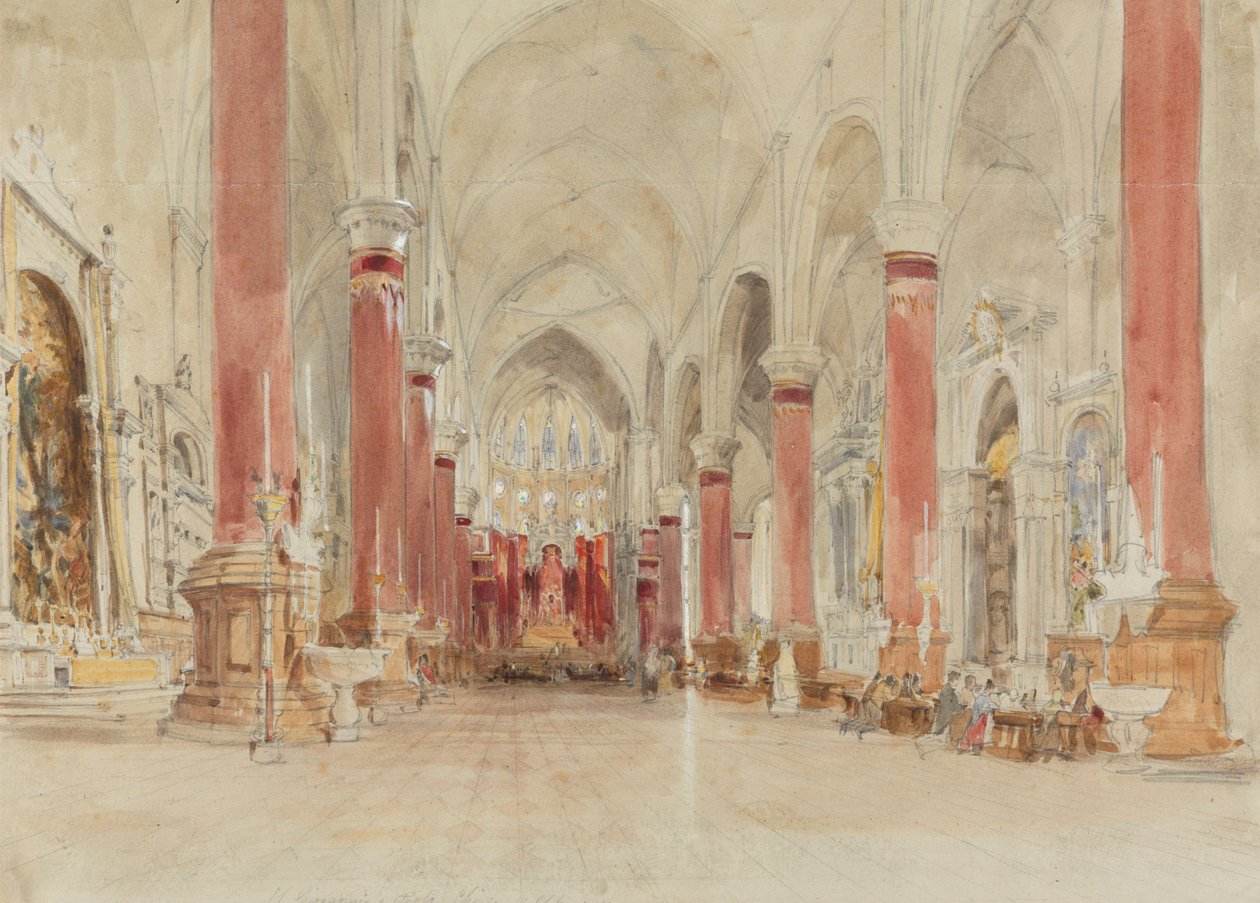 A velencei San Giovanni e Paolo templom belseje alkotó: James Holland