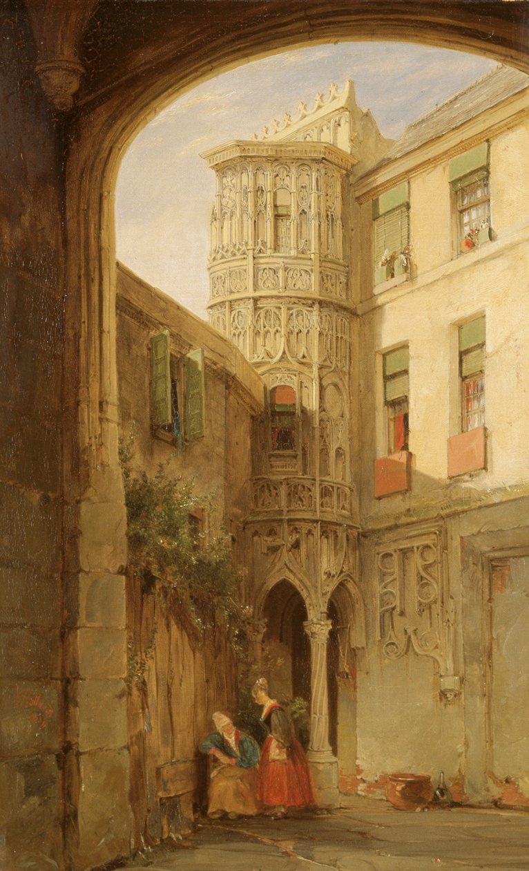 „A Philippe le Bel-palota maradványai”, 1835 alkotó: James Holland