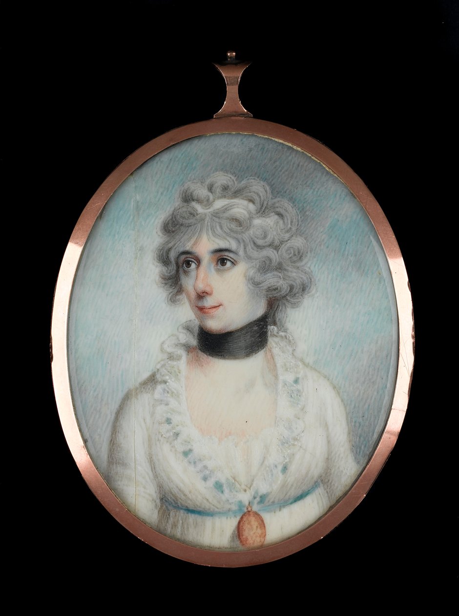 Ismeretlen hölgy (1801-1881), 1820 körül (akvarell, elefántcsont) alkotó: James Holmes