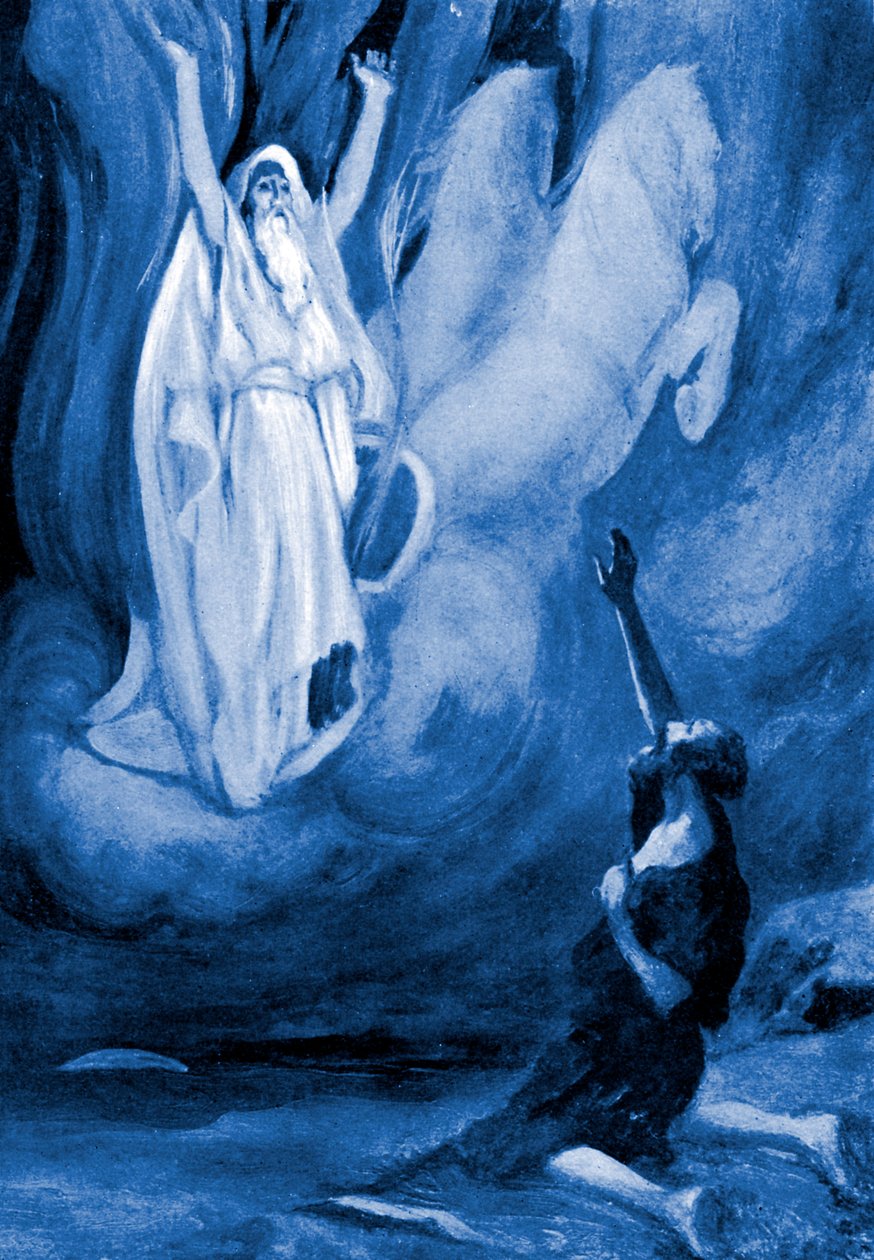 Illés tüzes szekéren felszáll – Biblia alkotó: James Jacques Joseph (after) Tissot