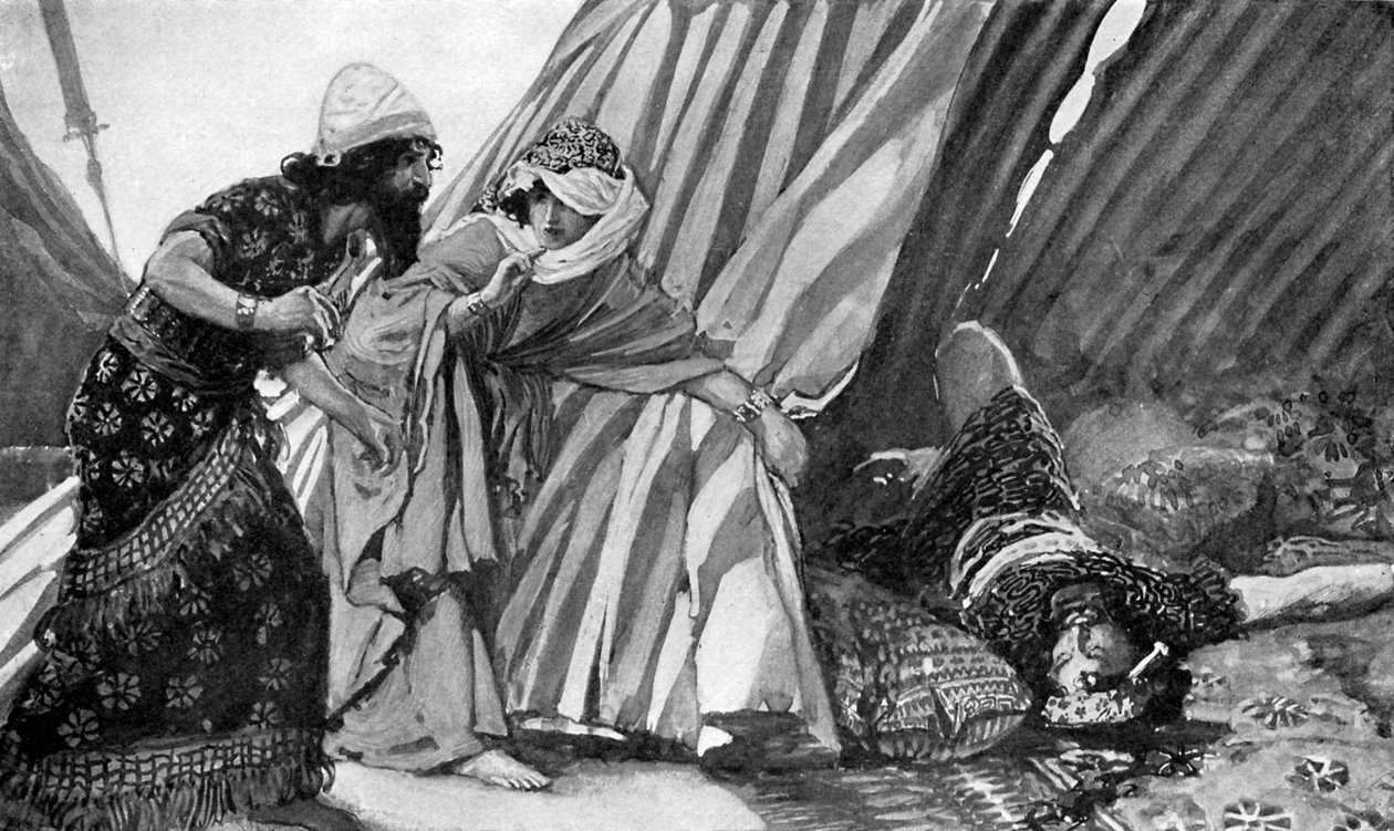 Jael mutatja Baraknak a halott Siserát – Biblia alkotó: James Jacques Joseph (after) Tissot