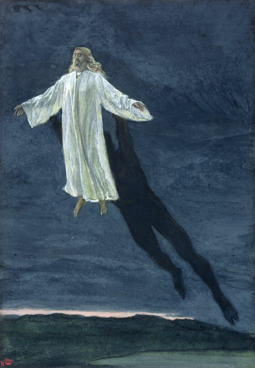 Krisztus felvitt egy magas hegyre, illusztráció a Krisztus életéhez, 1886-94 körül (wc és gouache kartonon) alkotó: James Jacques Joseph Tissot