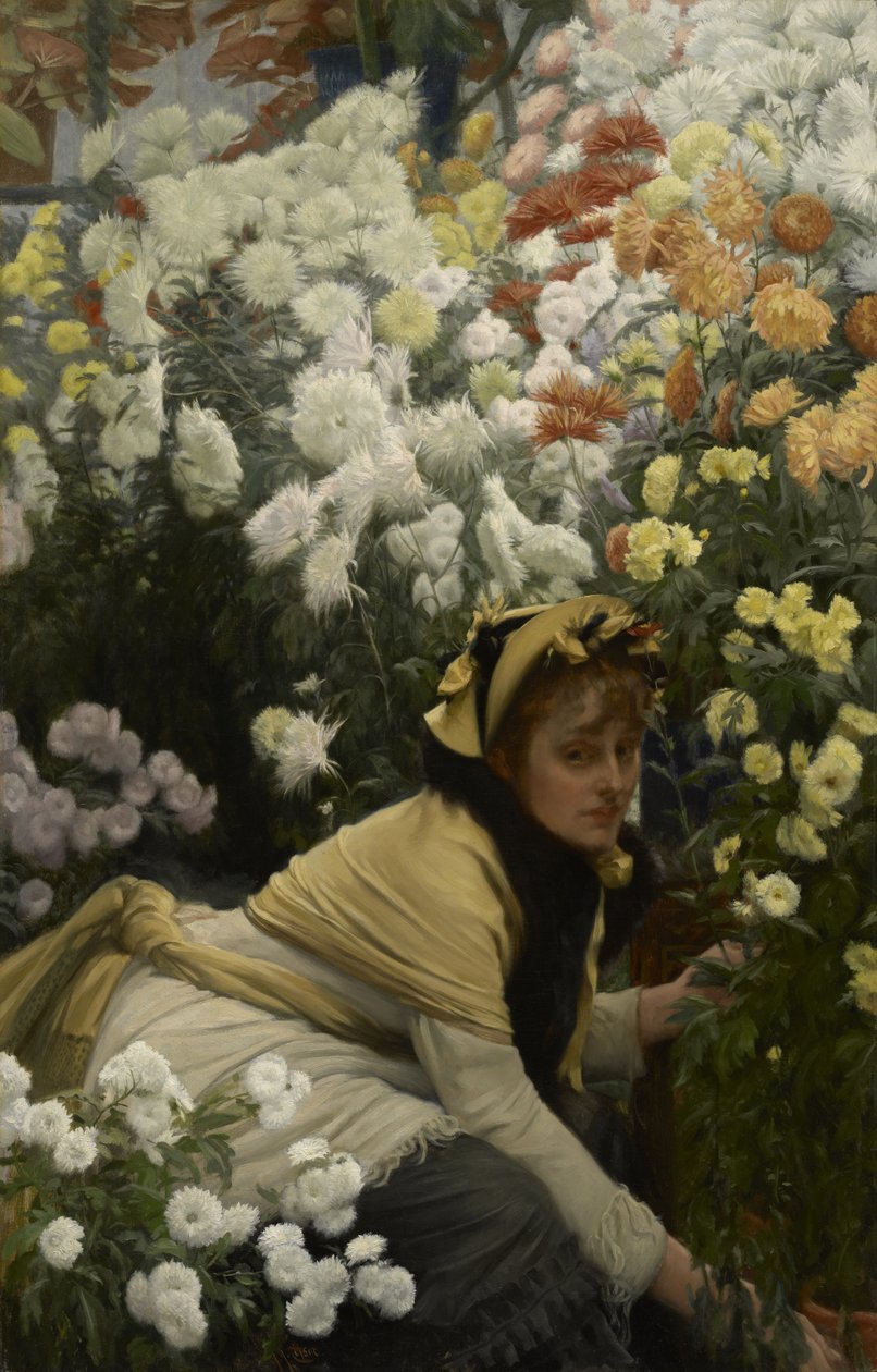 Krizantémok, 1874-76 körül alkotó: James Jacques Joseph Tissot