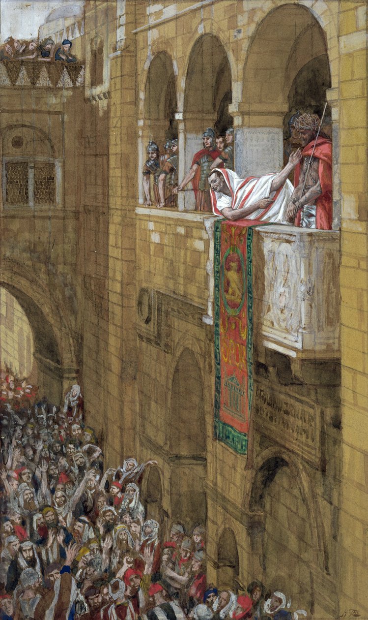 Ecce Homo, illusztráció a Krisztus életéhez, 1886-94 körül (wc és gouache kartonon) alkotó: James Jacques Joseph Tissot