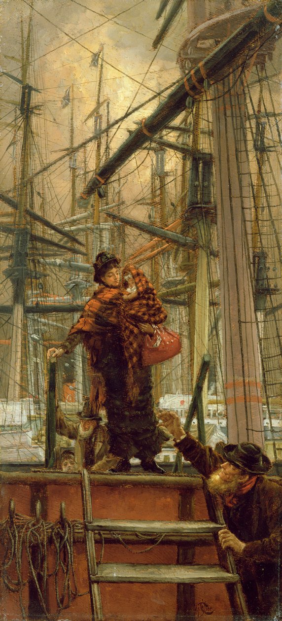 Emigránsok, 1879 körül (táblára kirakott olaj, papír) alkotó: James Jacques Joseph Tissot