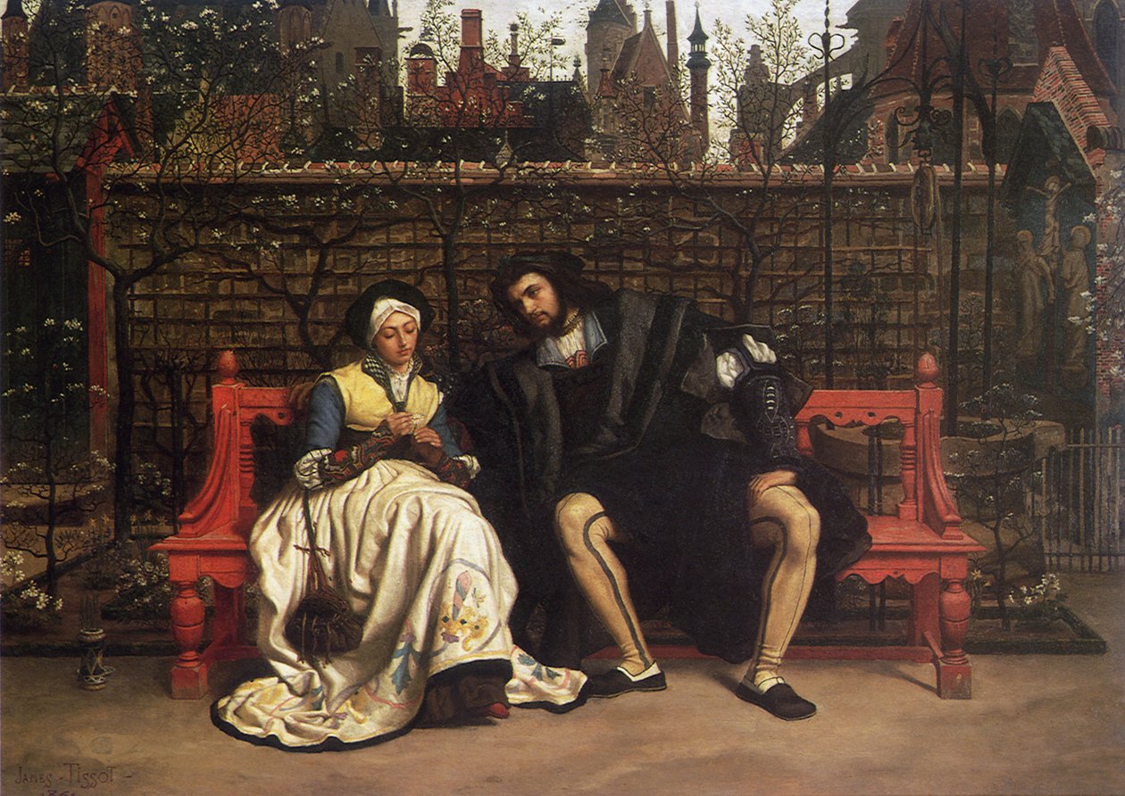 Faust és Marguerite a kertben, 1861 alkotó: James Jacques Joseph Tissot