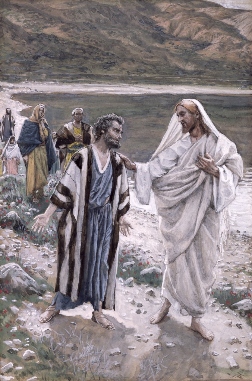 Feed My Lambs, illusztráció: Krisztus élete, 1884-96 (wc és gouache kartonon) alkotó: James Jacques Joseph Tissot