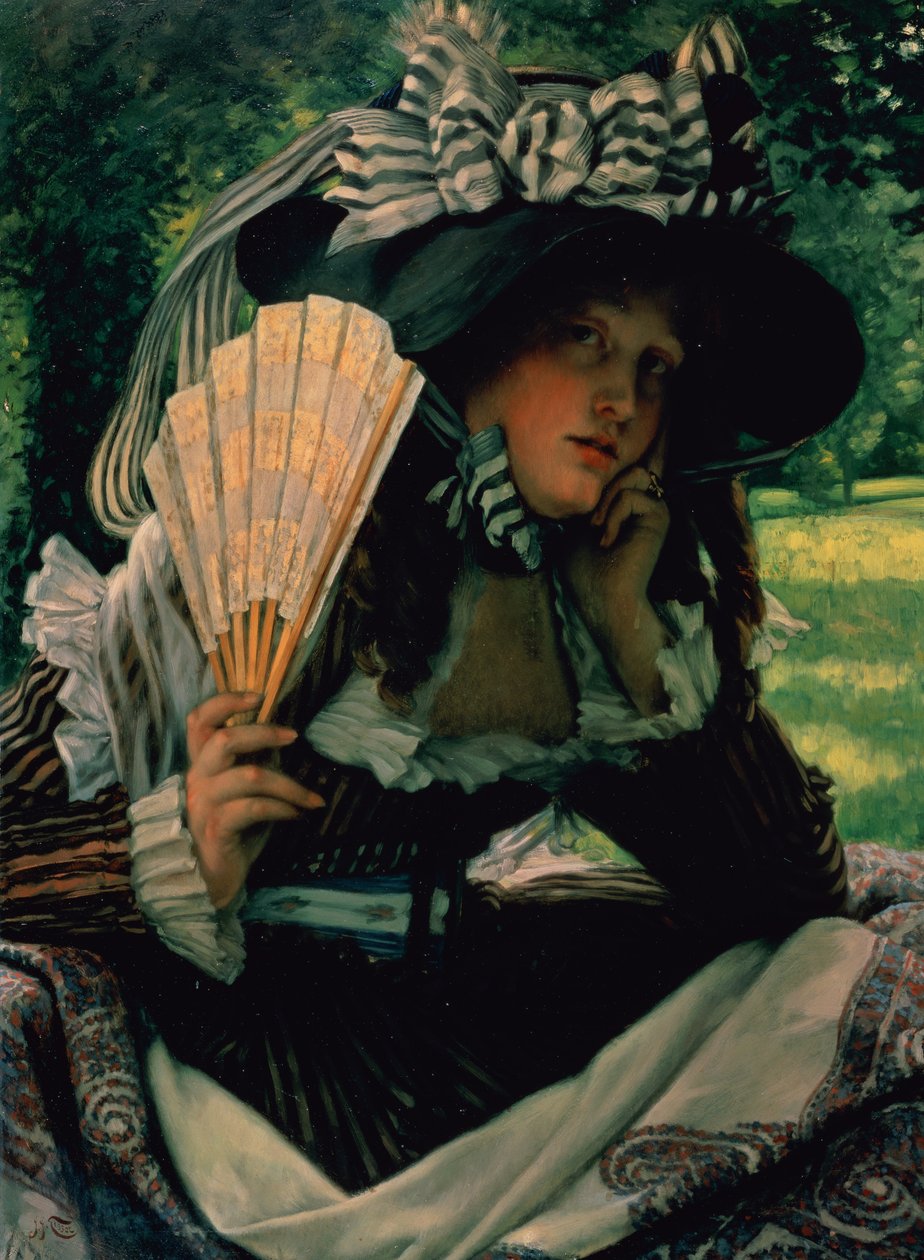 Lány legyezővel, 1870-71 körül alkotó: James Jacques Joseph Tissot