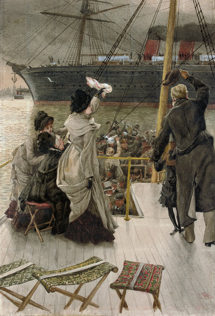 Viszlát, a Mersey-n, 1880 alkotó: James Jacques Joseph Tissot