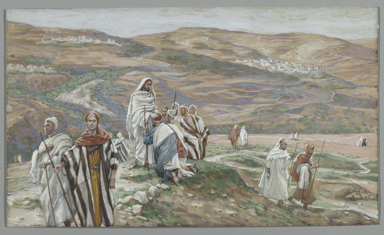 Kiküldte őket kettesével, illusztráció az Urunk, Jézus Krisztus élete, 1886-96 című könyvéből (wc grafiton papíron) alkotó: James Jacques Joseph Tissot