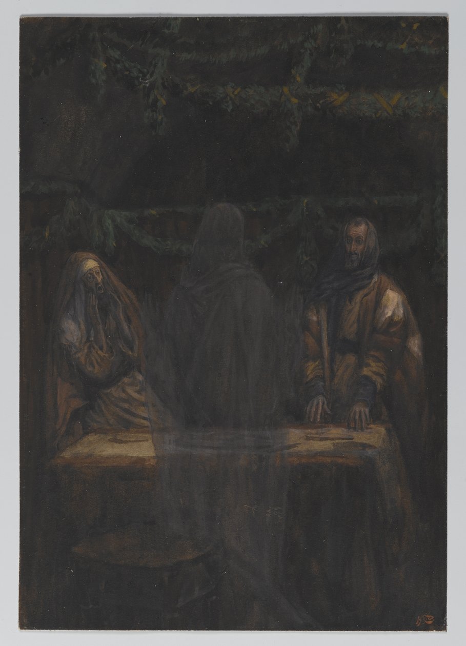 Eltűnt a szemük elől, illusztráció az Urunk Jézus Krisztus élete, 1886-94 (wc grafit felett papíron) című könyvéből alkotó: James Jacques Joseph Tissot