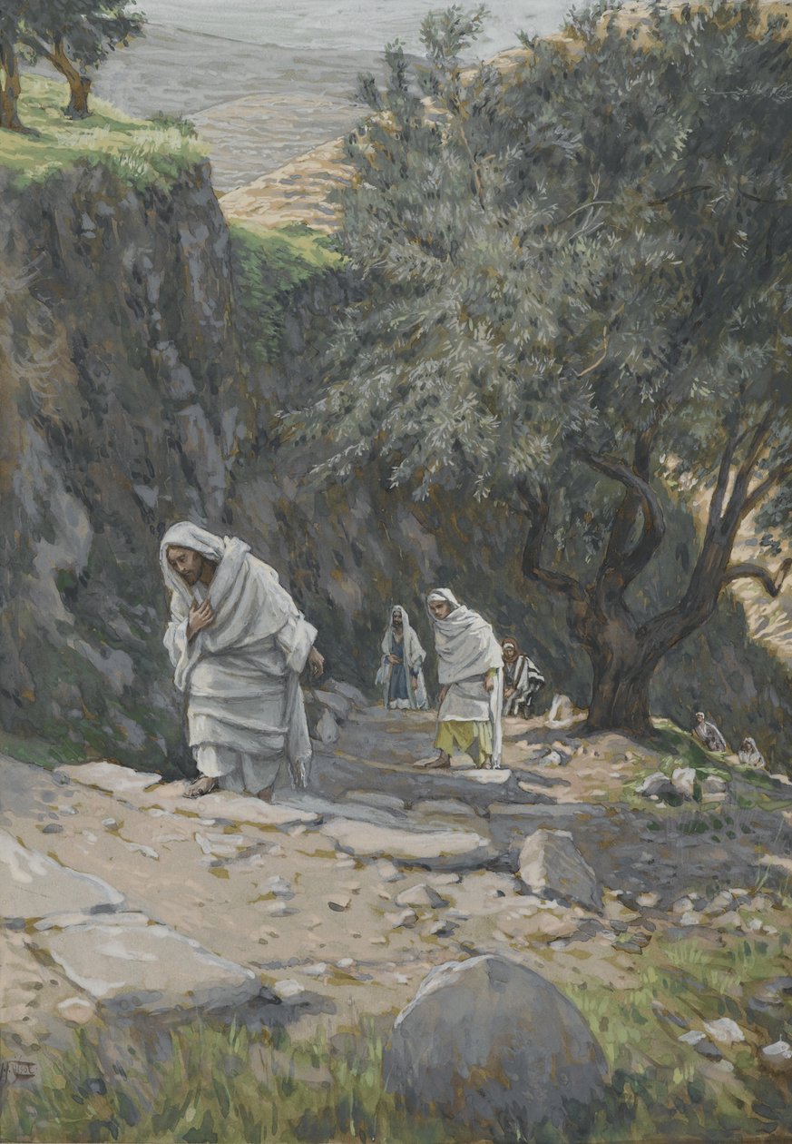 Útjára ment Efraim felé, illusztráció az Urunk, Jézus Krisztus élete, 1886-96 című könyvéből (wc grafit fölött, papíron) alkotó: James Jacques Joseph Tissot