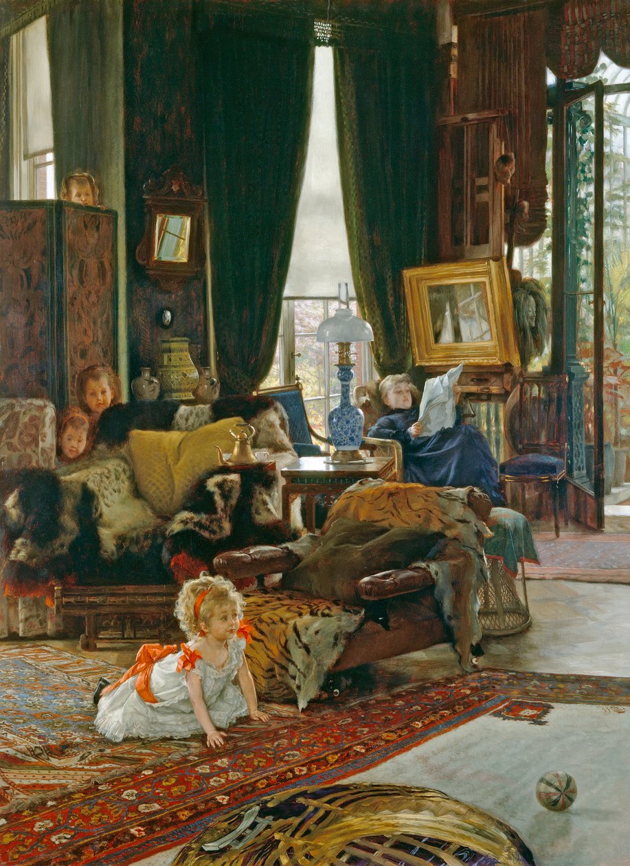 Bújócska, 1887 körül (olaj, fa) alkotó: James Jacques Joseph Tissot