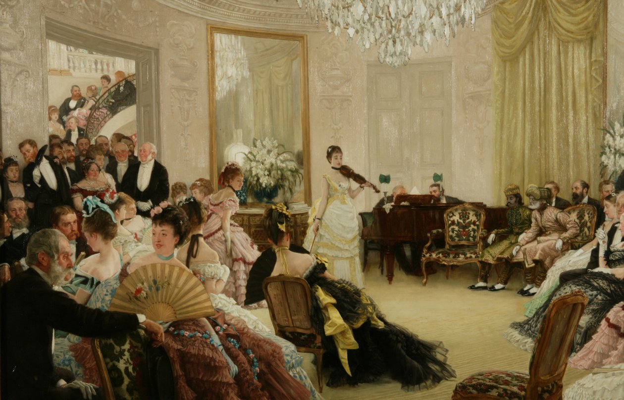 Csitt! (The Concert), 1875 körül (olaj, vászon) alkotó: James Jacques Joseph Tissot