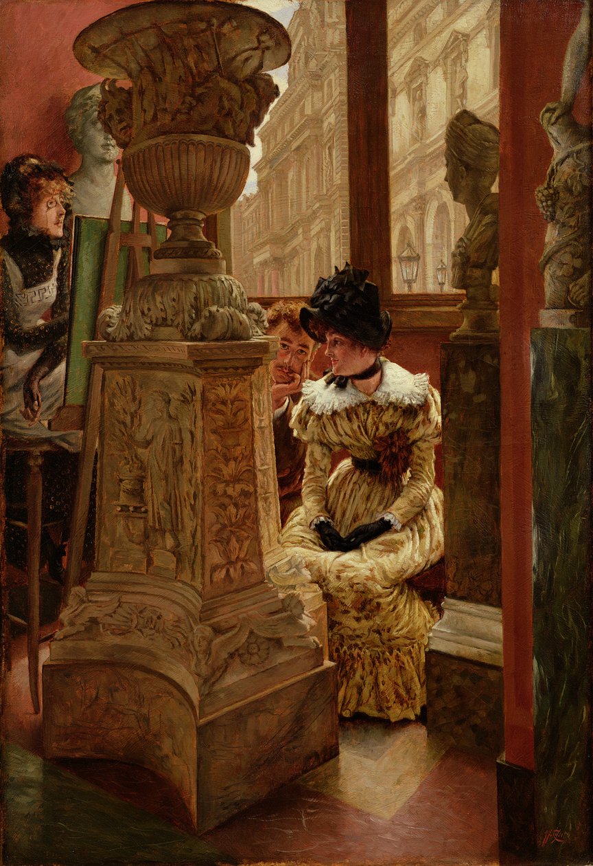 A Louvre-ban (LEsthetique), 1883-5 alkotó: James Jacques Joseph Tissot
