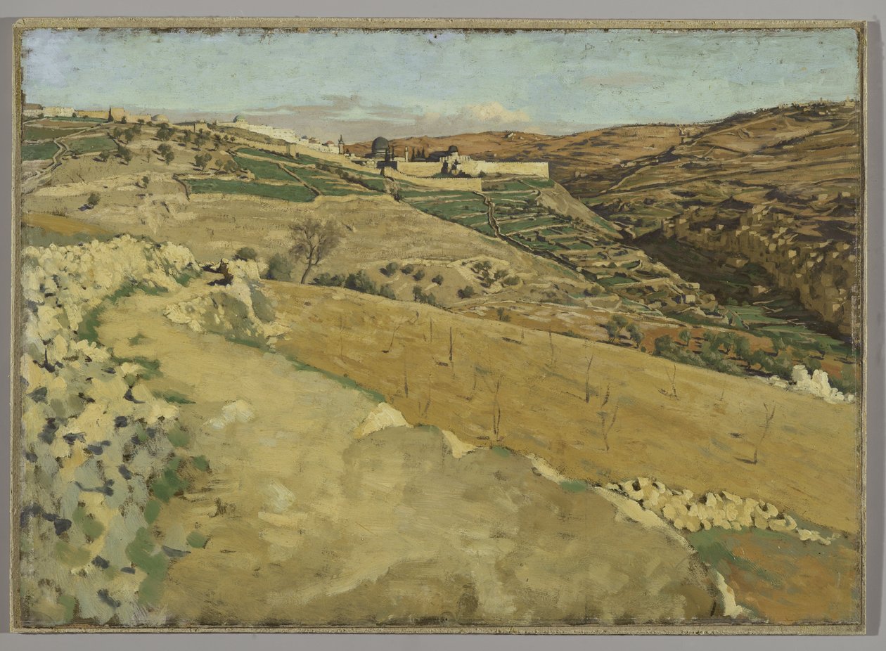 Jeruzsálem és Siloam, déli oldal, illusztráció az „Urunk Jézus Krisztus élete” című könyvből (olaj a fedélzeten) alkotó: James Jacques Joseph Tissot