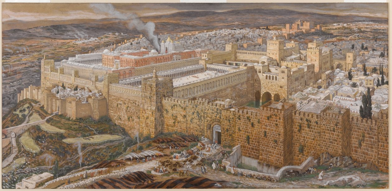 Jeruzsálem és Heródes temploma uraink idejében, illusztráció a Krisztus életéből, 1886-94 körül (wc és gouache kartonon) (lásd még: 101203) alkotó: James Jacques Joseph Tissot