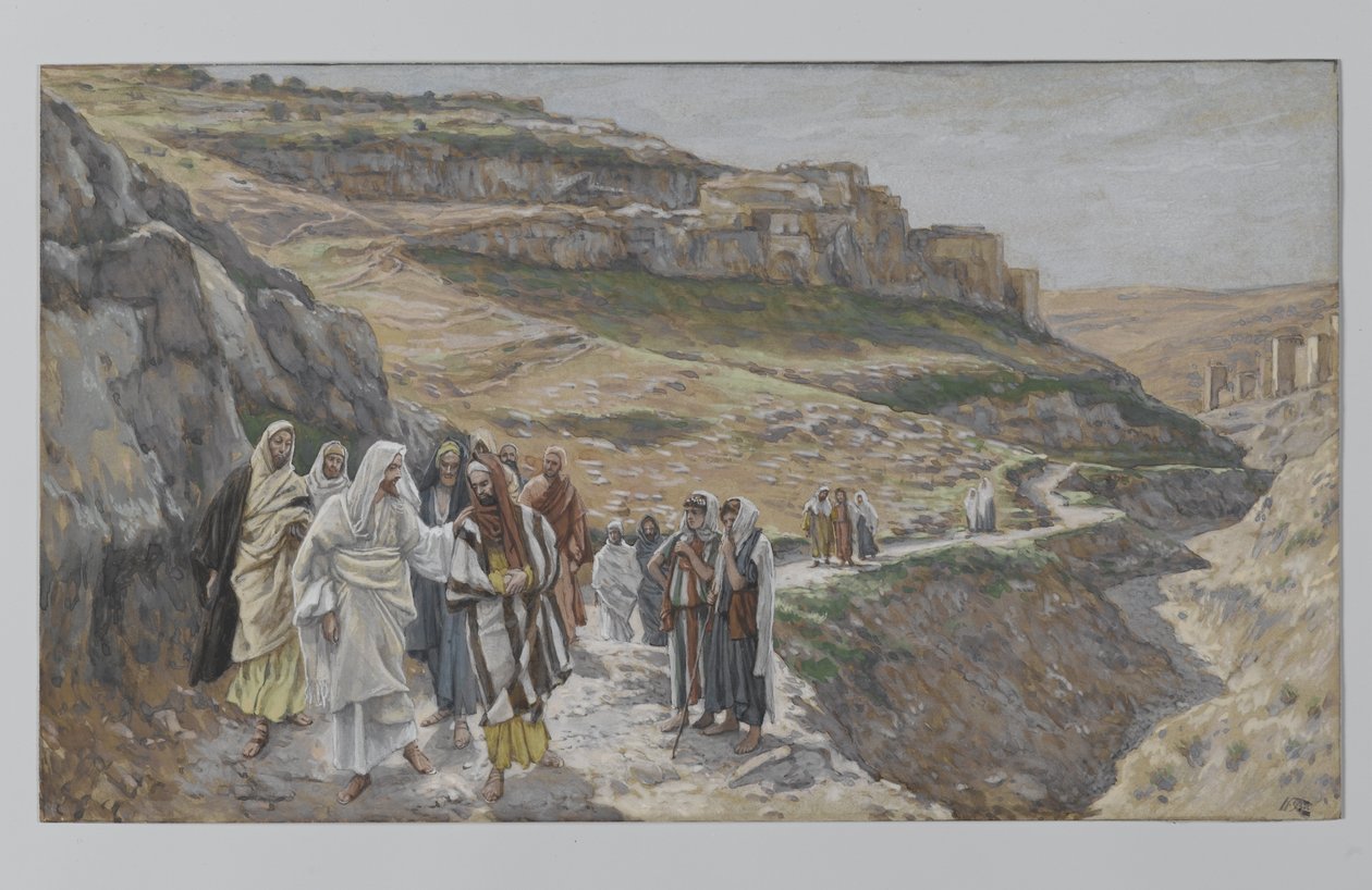 Jézus beszél a tanítványaival, illusztráció az Urunk, Jézus Krisztus élete, 1886-96 című könyvéből (wc grafit felett, papíron) alkotó: James Jacques Joseph Tissot