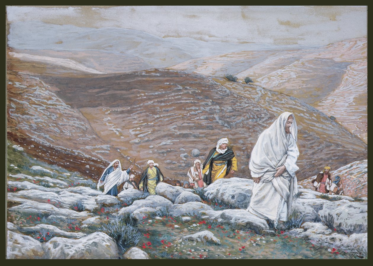 Jézus felmegy Jeruzsálembe, illusztráció a Krisztus életéhez, 1886-94 körül (wc és gouache kartonon) alkotó: James Jacques Joseph Tissot