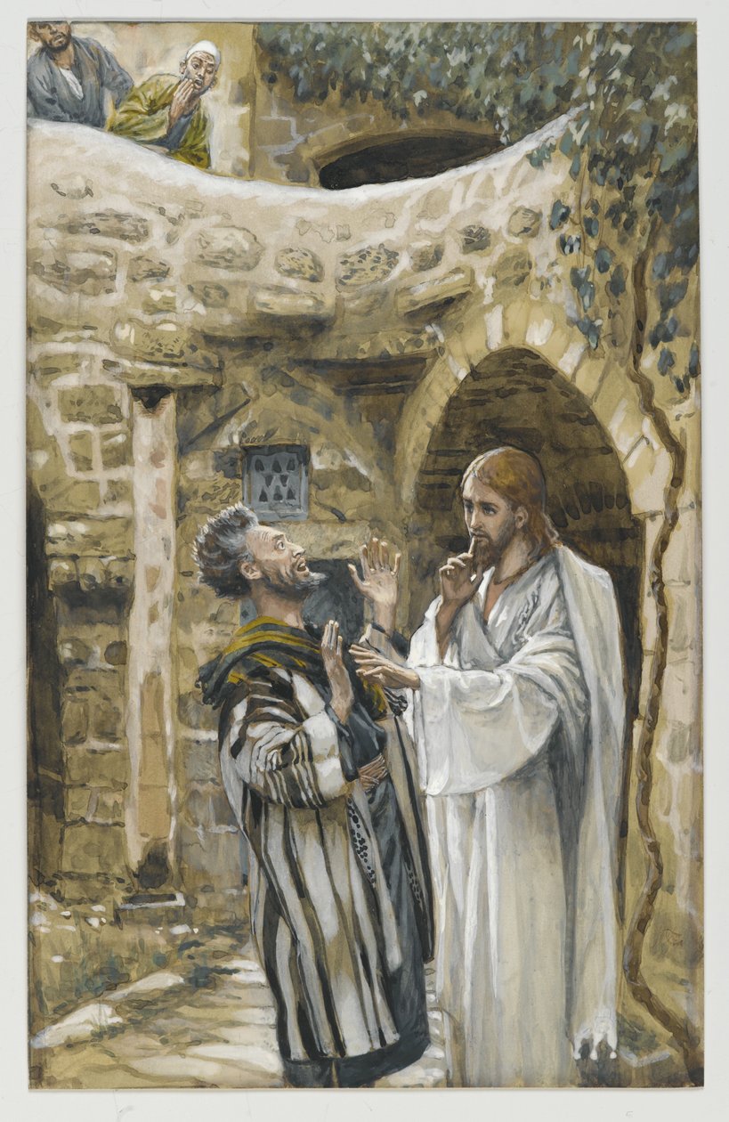 Jézus meggyógyít egy néma megszállott embert, illusztráció az Urunk Jézus Krisztus életéből (wc grafit fölött, papíron) alkotó: James Jacques Joseph Tissot