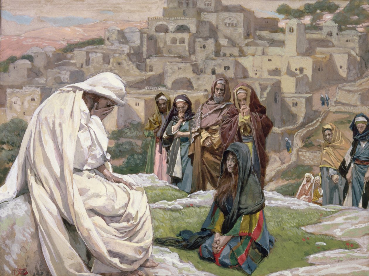 Jézus sírva, illusztráció a Krisztus életéhez, 1886-1896 körül (gouache kartonon) alkotó: James Jacques Joseph Tissot