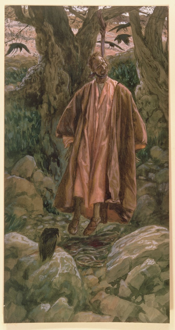 Júdás felakasztja magát, illusztráció a Krisztus életéhez, 1886-96 körül (guache, kartonpapír) alkotó: James Jacques Joseph Tissot
