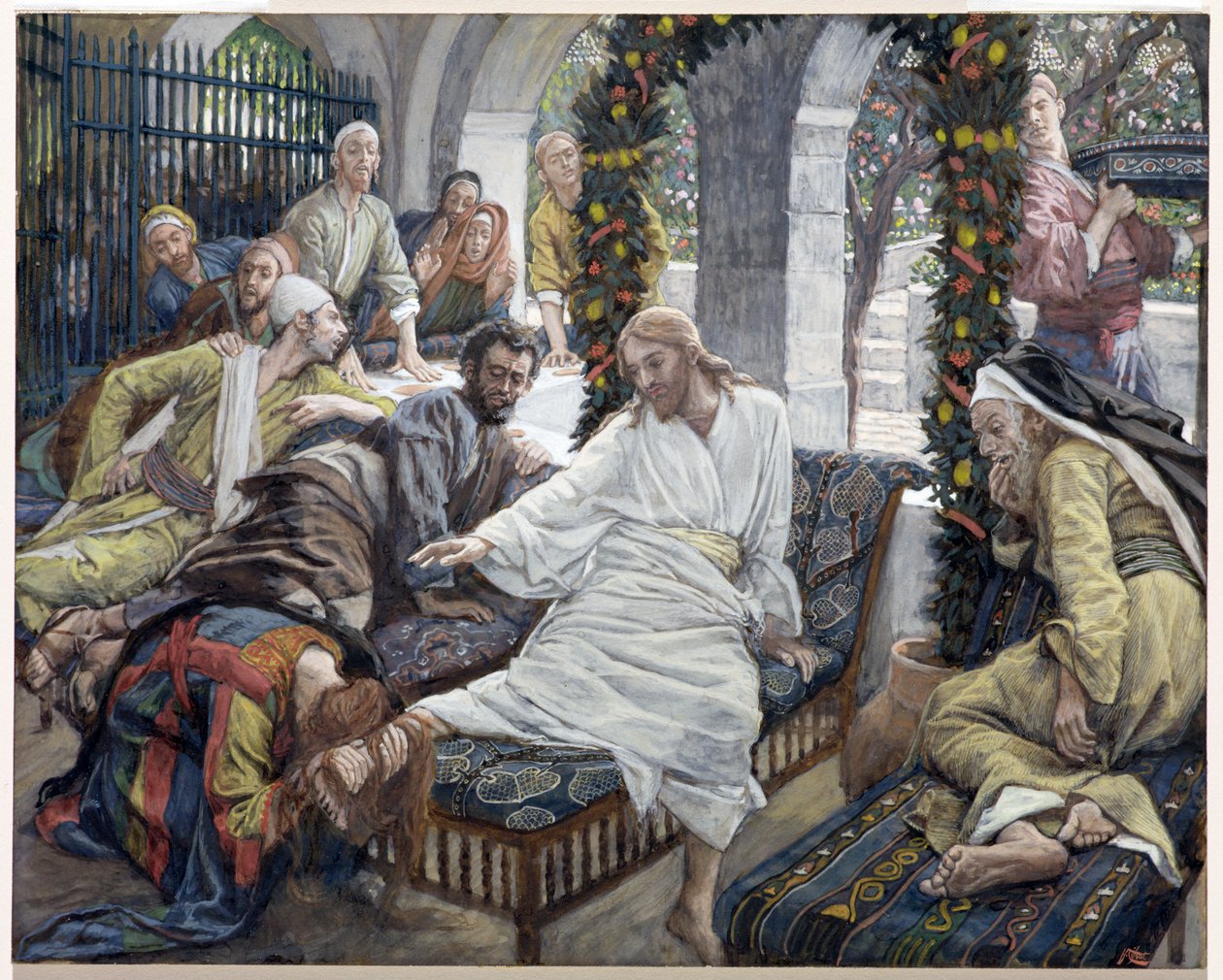 Mária Magdolna nagyon értékes kenőcs doboz, illusztráció: Krisztus élete, 1886-96 (guache, kartonpapír) alkotó: James Jacques Joseph Tissot