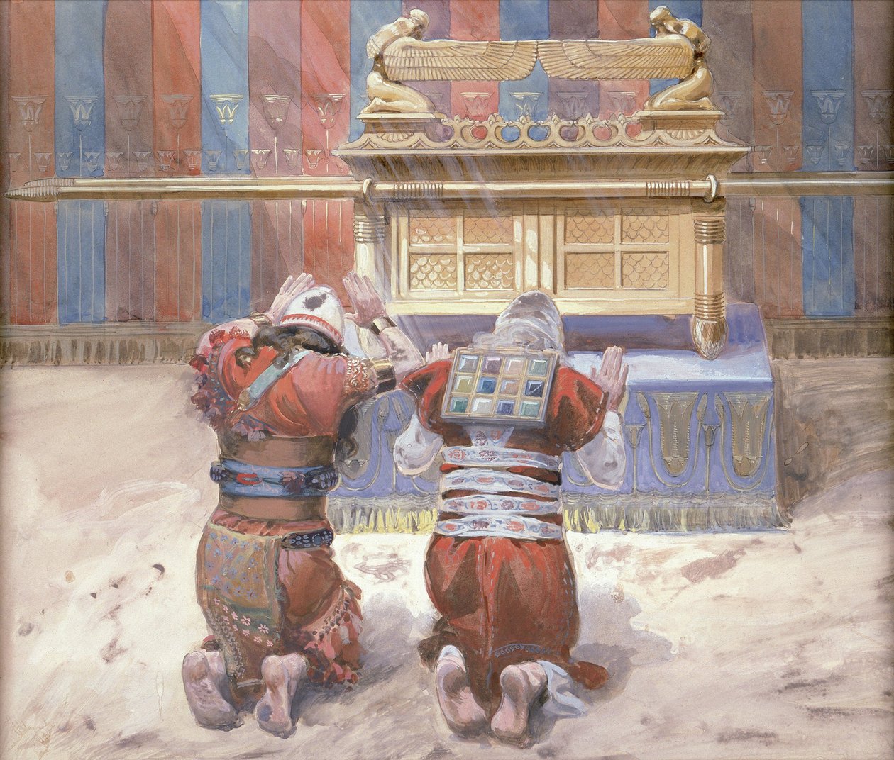 Mózes és Józsué a Tabernákulum előtt, 1896-1902. alkotó: James Jacques Joseph Tissot