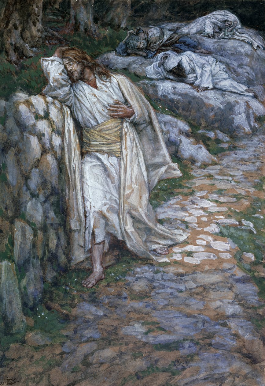 A lelkem halálig szomorú, illusztráció a Krisztus életéhez, 1884-96 körül (wc és gouache kartonon) alkotó: James Jacques Joseph Tissot
