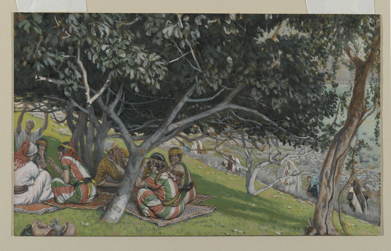 Nathaniel a fügefa alatt, illusztráció az Urunk Jézus Krisztus életéből (wc grafit fölött, papíron) alkotó: James Jacques Joseph Tissot