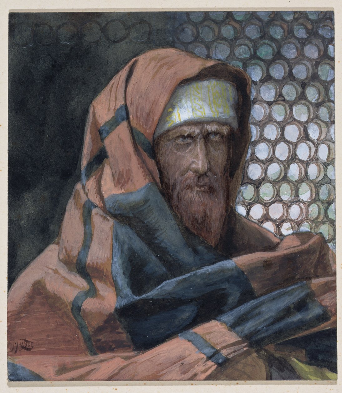 Nikodémus, illusztráció a Krisztus életéhez, 1886-94 körül (wc és gouache kartonon) alkotó: James Jacques Joseph Tissot
