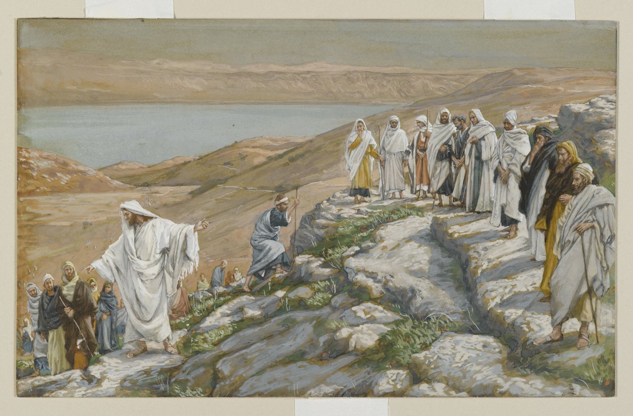 Tizenkét apostol felszentelése, illusztráció a mi Urunk Jézus Krisztus életéből (wc grafit fölött, papíron) alkotó: James Jacques Joseph Tissot