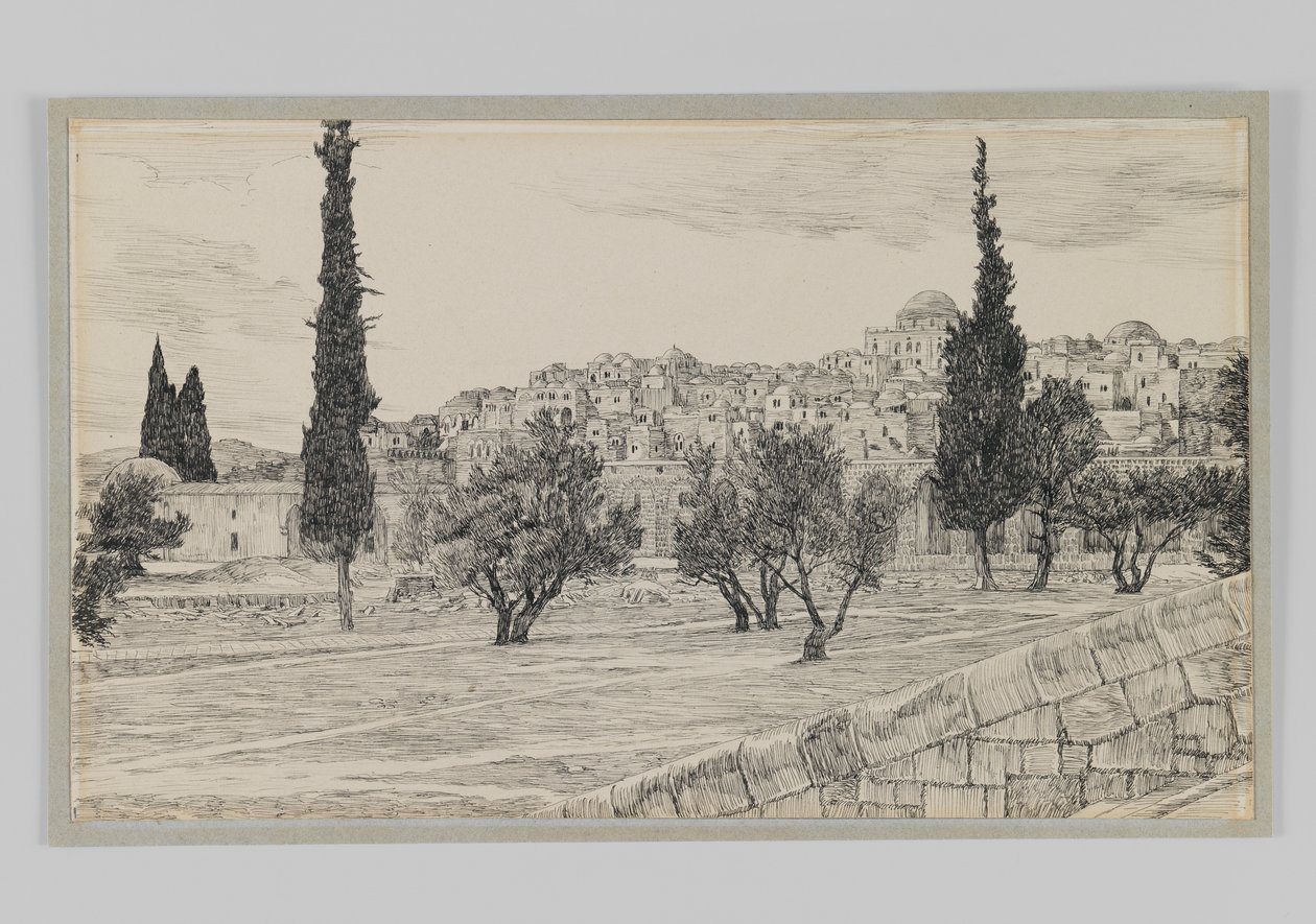 A pogányok udvarának helye, Haram, illusztráció az Urunk Jézus Krisztus életéből (tinta papíron) alkotó: James Jacques Joseph Tissot