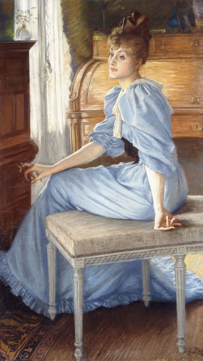 Madame Henriette de Bonnieres portréja, 1880-as évek alkotó: James Jacques Joseph Tissot