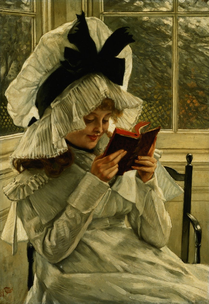 Könyvet olvasni, 1872 körül alkotó: James Jacques Joseph Tissot