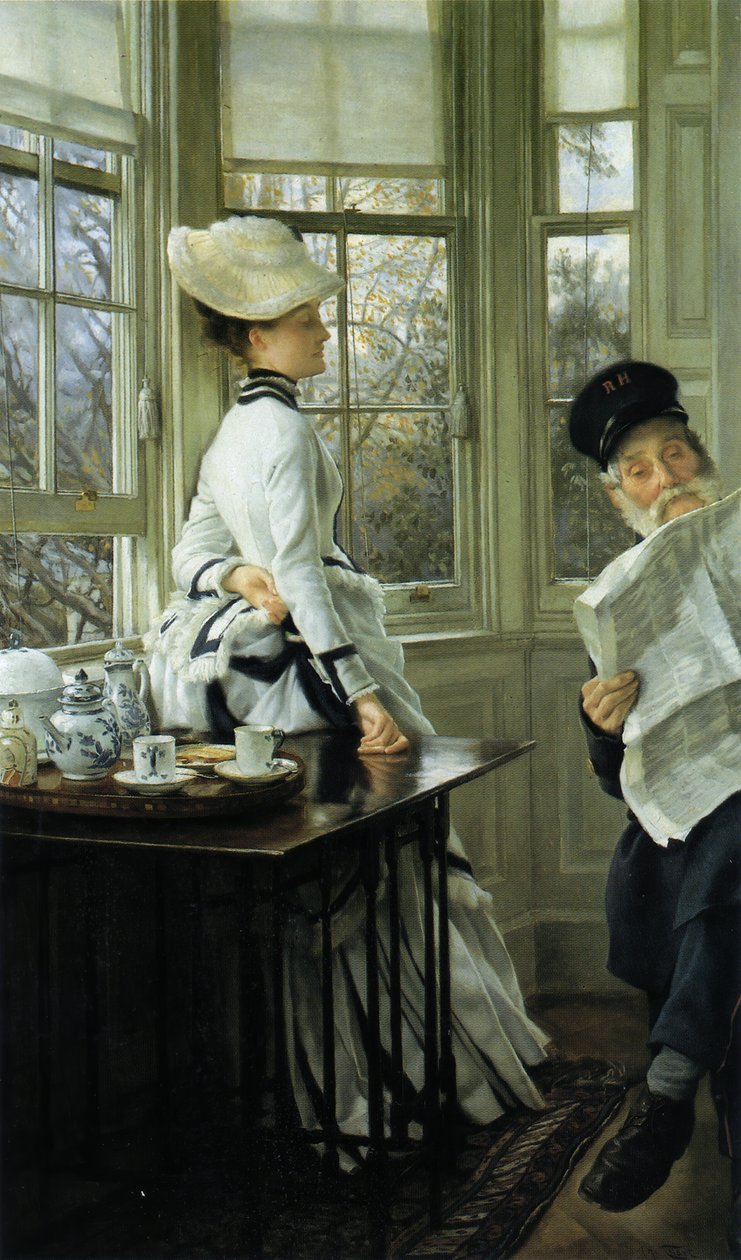 A Hírek olvasása, 1874. alkotó: James Jacques Joseph Tissot