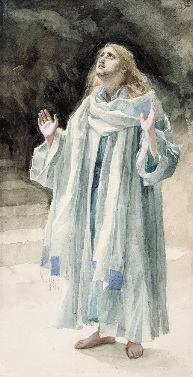 Szent János evangélista, illusztráció a Krisztus életéhez, 1886-94 körül (wc és gouache kartonon) alkotó: James Jacques Joseph Tissot