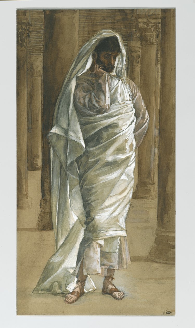 Szent Tamás, illusztráció a mi Urunk Jézus Krisztus életéből, 1886-94 (wc grafit fölött, papíron) alkotó: James Jacques Joseph Tissot