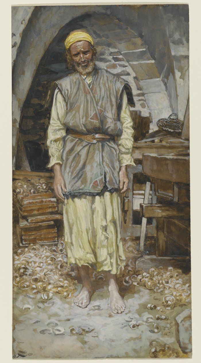 Szent József, illusztráció a Krisztus életéhez, 1886-94 körül (wc papíron) alkotó: James Jacques Joseph Tissot