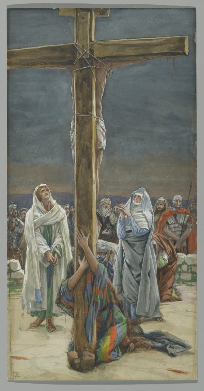 Stabat Mater. Woman Behold Thy Son, illusztráció a Krisztus életéhez, 1884–1896 (wc és gouache kartonon) alkotó: James Jacques Joseph Tissot