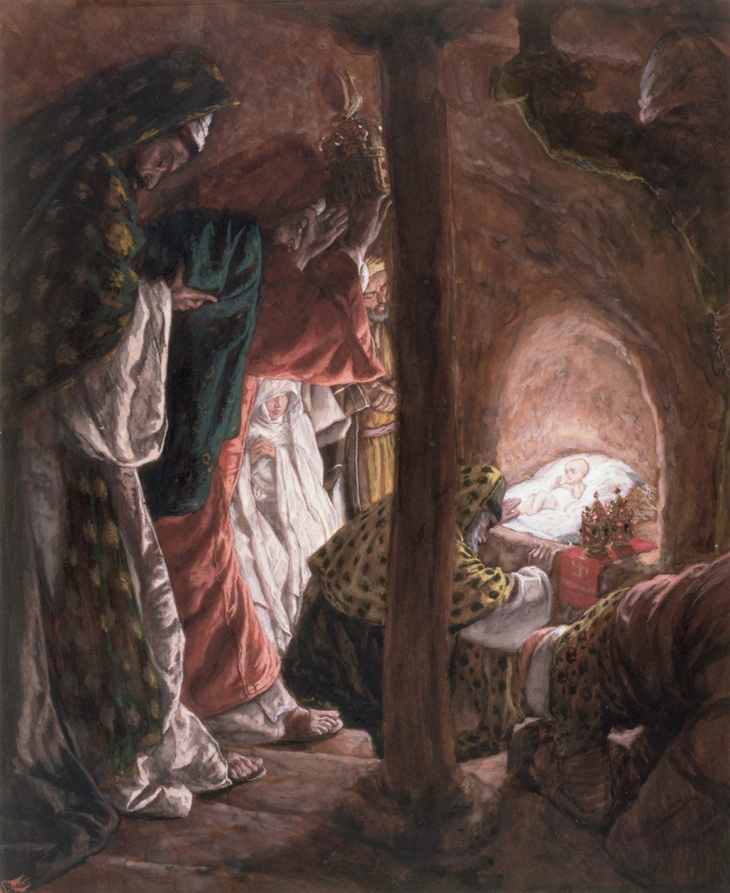 A bölcsek imádása, illusztráció a Krisztus életéhez, 1886-94 körül alkotó: James Jacques Joseph Tissot