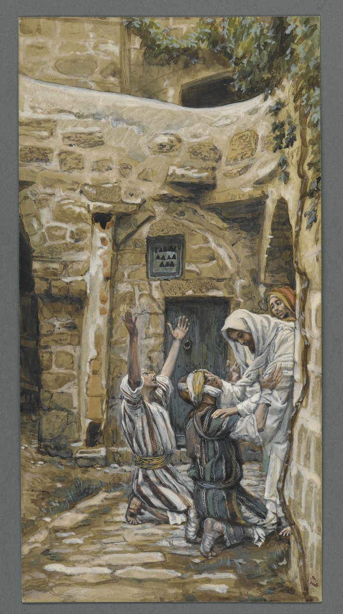 A kafarnaumi vak, illusztráció a mi Urunk Jézus Krisztus életéből (wc grafit fölött, papíron) alkotó: James Jacques Joseph Tissot