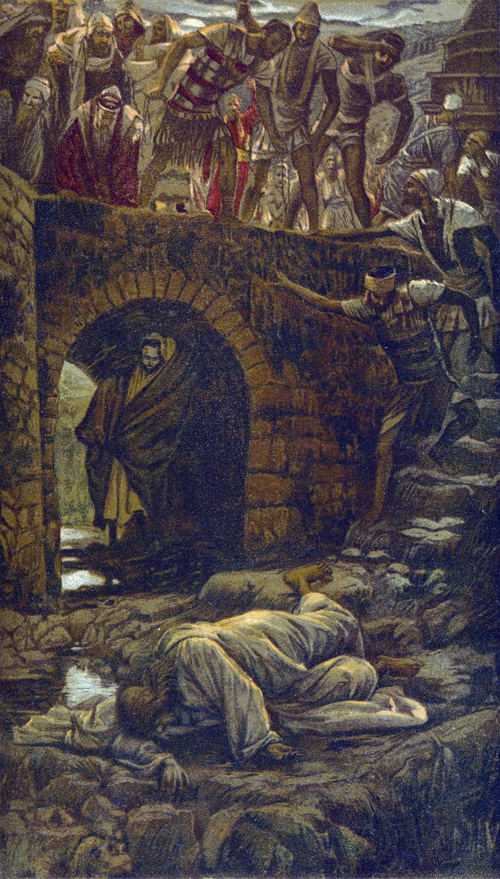 A Kedron-patak hídja – „A mi Urunk Jézus Krisztus élete” című filmből – James Tissot 1899 – La vie de notre seigneur Jesus Christ, Jacques Joseph (Jacques-Joseph) Tissot, James Tissot (1836-1902) alkotó: James Jacques Joseph Tissot